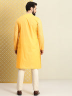 House of Pataudi Jashn Sequinned Embroidered Straight Kurta | Grocsy
