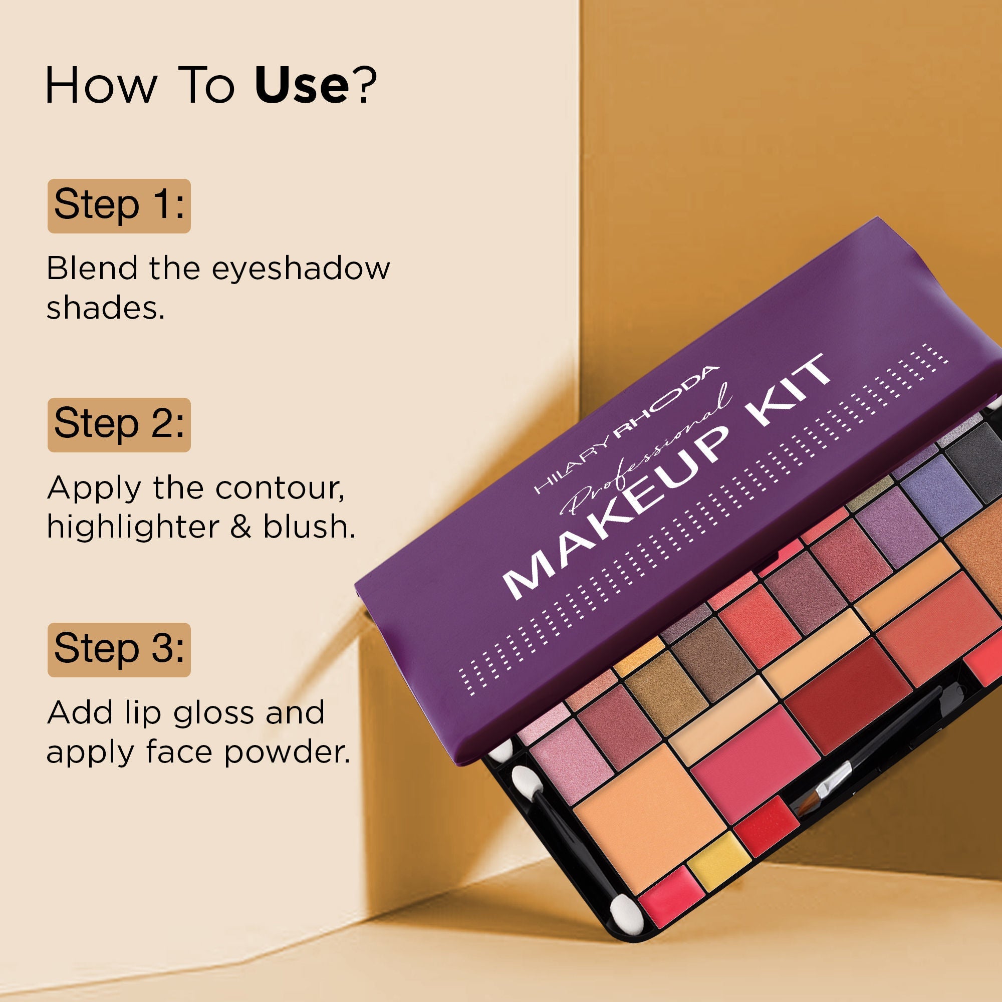 Hilary Rhoda Professional Makeup Kit - Multicolor 01 | Grocsy