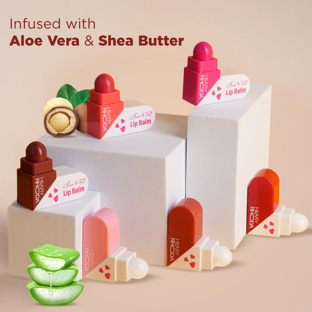 Hilary Rhoda Clear & Tint Lip Balm - Pack Of 6 | Grocsy