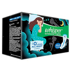 Whisper Ultra Night Sanitary Pads for Women, XXL+ 6 Napkins | Grocsy