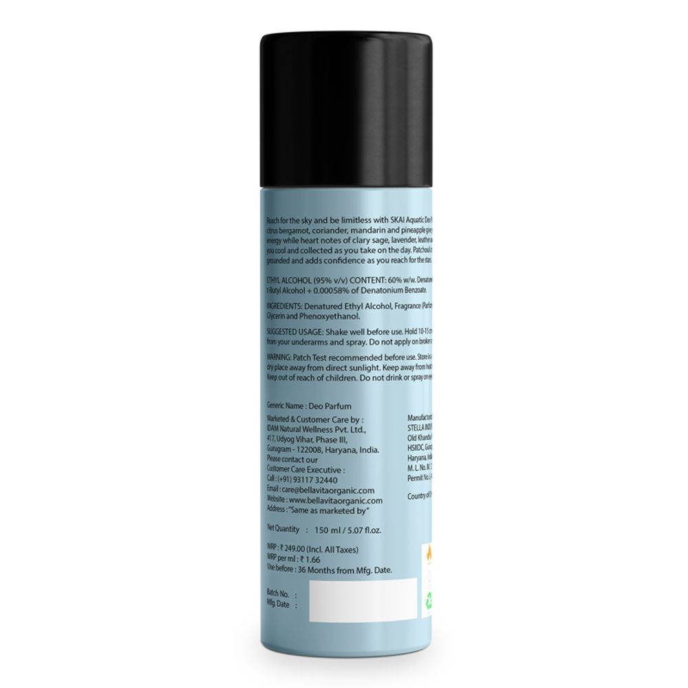 Bella Vita Skai Aquatic Deo Parfum | Grocsy