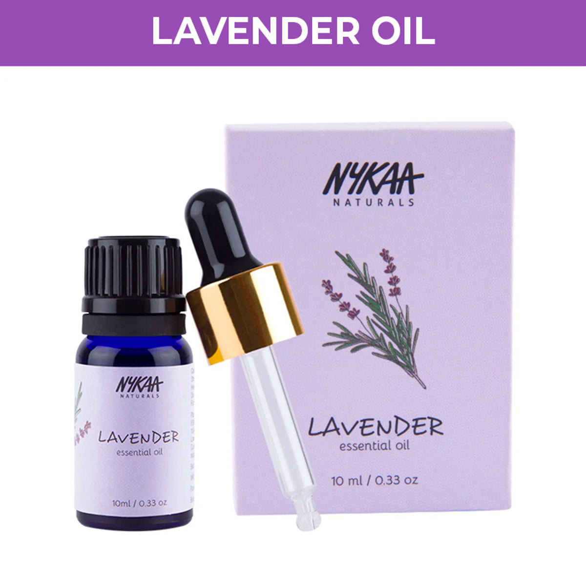 Nykaa Naturals Lavender Essential Oil - Combats skin inflammation and Dandruff - 100% Natural | Grocsy