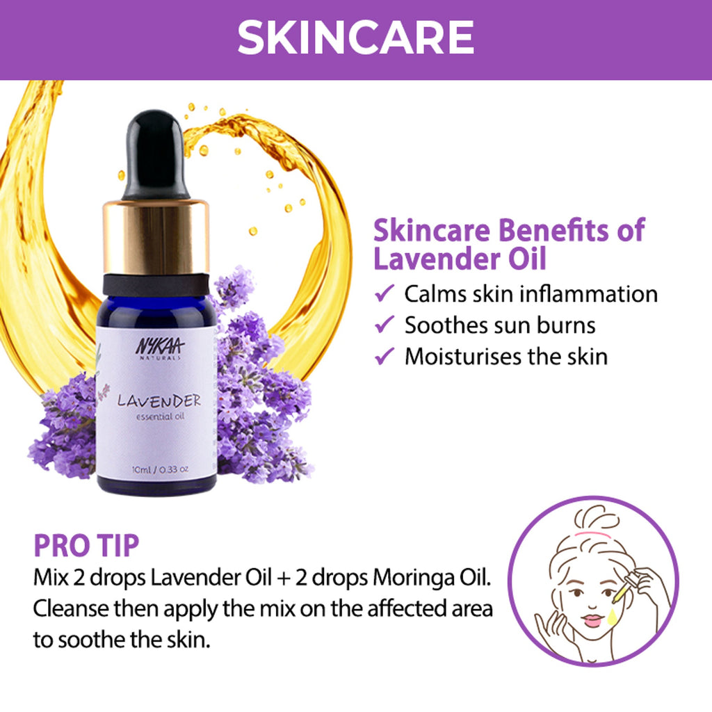 Nykaa Naturals Lavender Essential Oil - Combats skin inflammation and Dandruff - 100% Natural | Grocsy