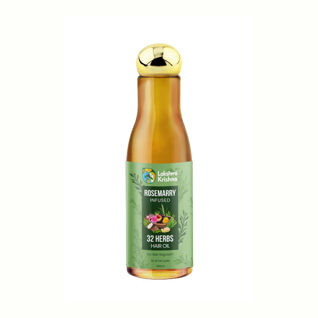 Lakshmi Krishna Naturals 32 Herbs Hair Oil for Hair Regrowth | Grocsy
