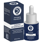 Dermistry Pure 1% Retinol 2% Hyaluronic Acid Anti Aging Moisturizer Face Serum Fine Lines & Wrinkles | Grocsy