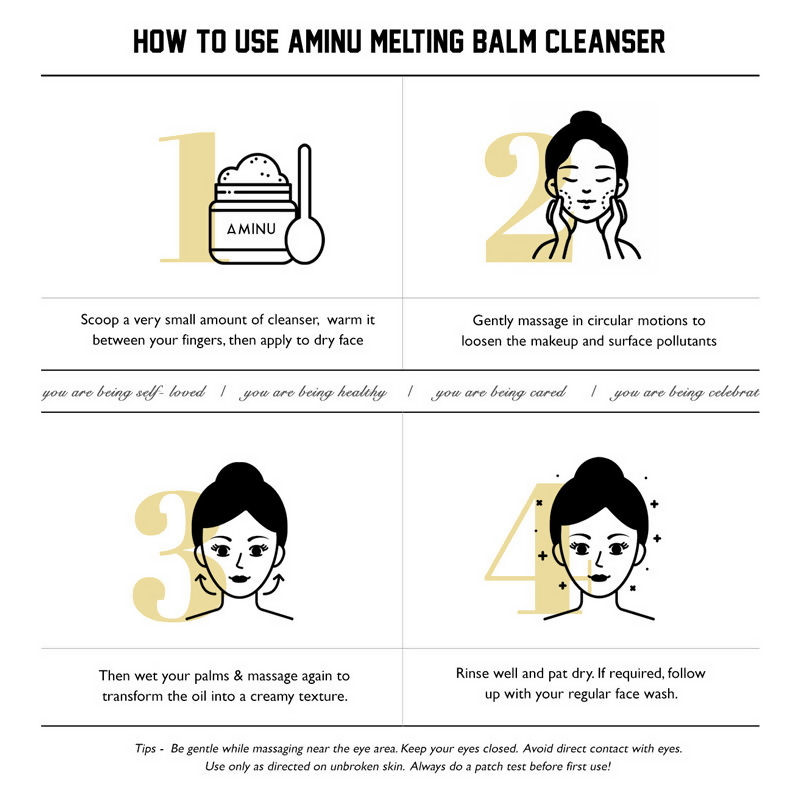 Aminu Melting Balm Cleanser for Makeup Removing & Double Cleansing | Grocsy