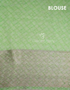 Shades of Green with Floral Design Semi Chanderi Saree By Gayathri Reddy Designer Studio | Grocsy