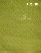 Shades of Light Apple Green And Light Mehndi Green Colour Blouse Ikat Design Semi Chanderi Saree By Gayathri Reddy Designer Studio | Grocsy