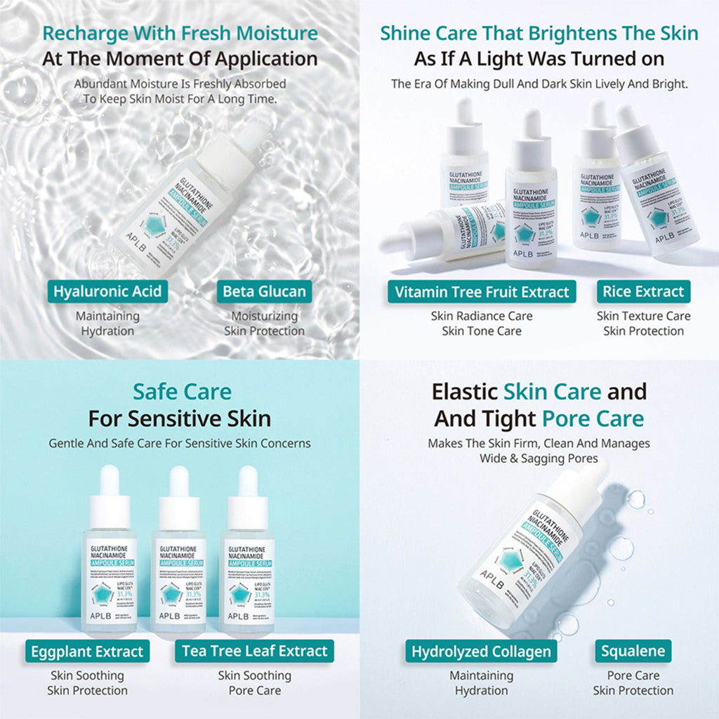 APLB Glutathione Niacinamide Ampoule Serum | Grocsy