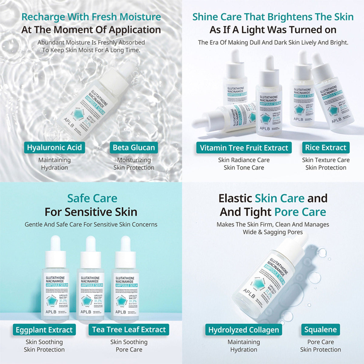 APLB Glutathione Niacinamide Ampoule Serum | Grocsy