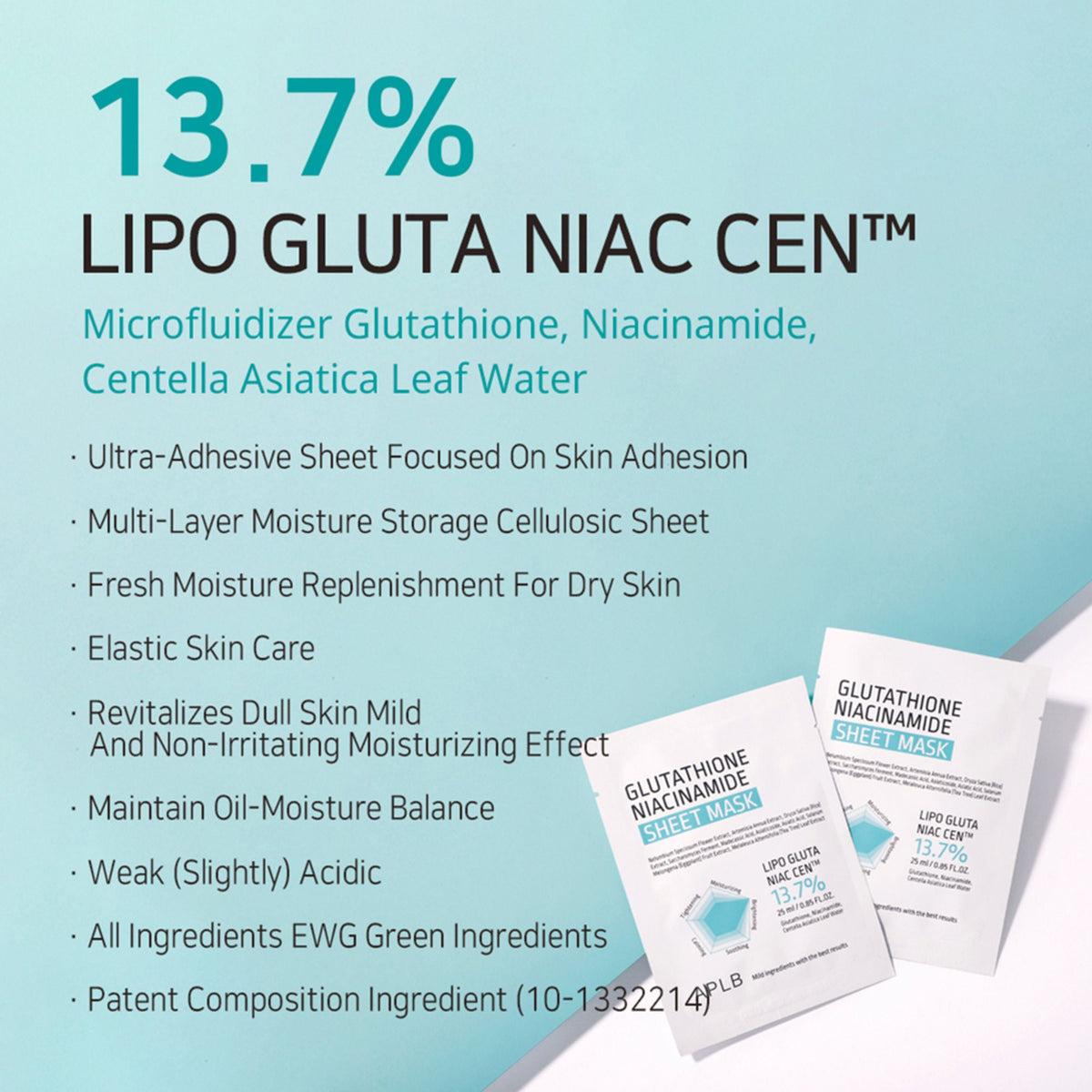 APLB Glutathione Niacinamide Sheet Mask | Grocsy