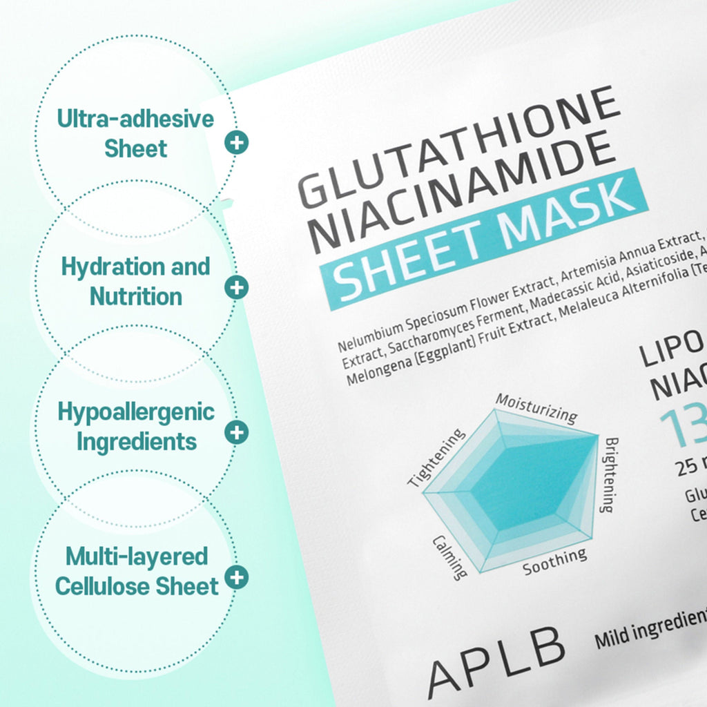 APLB Glutathione Niacinamide Sheet Mask | Grocsy