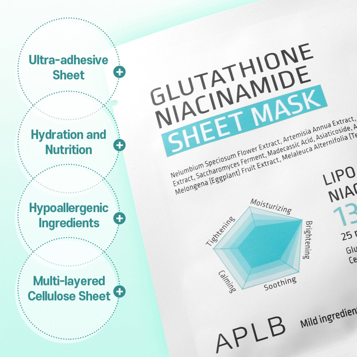 APLB Glutathione Niacinamide Sheet Mask | Grocsy