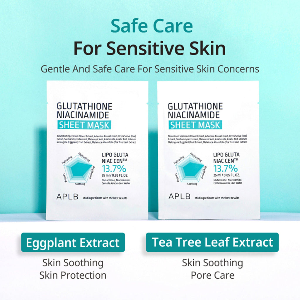 APLB Glutathione Niacinamide Sheet Mask | Grocsy