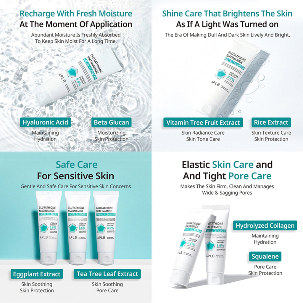 APLB Glutathione Niacinamide Facial Cleanser | Grocsy