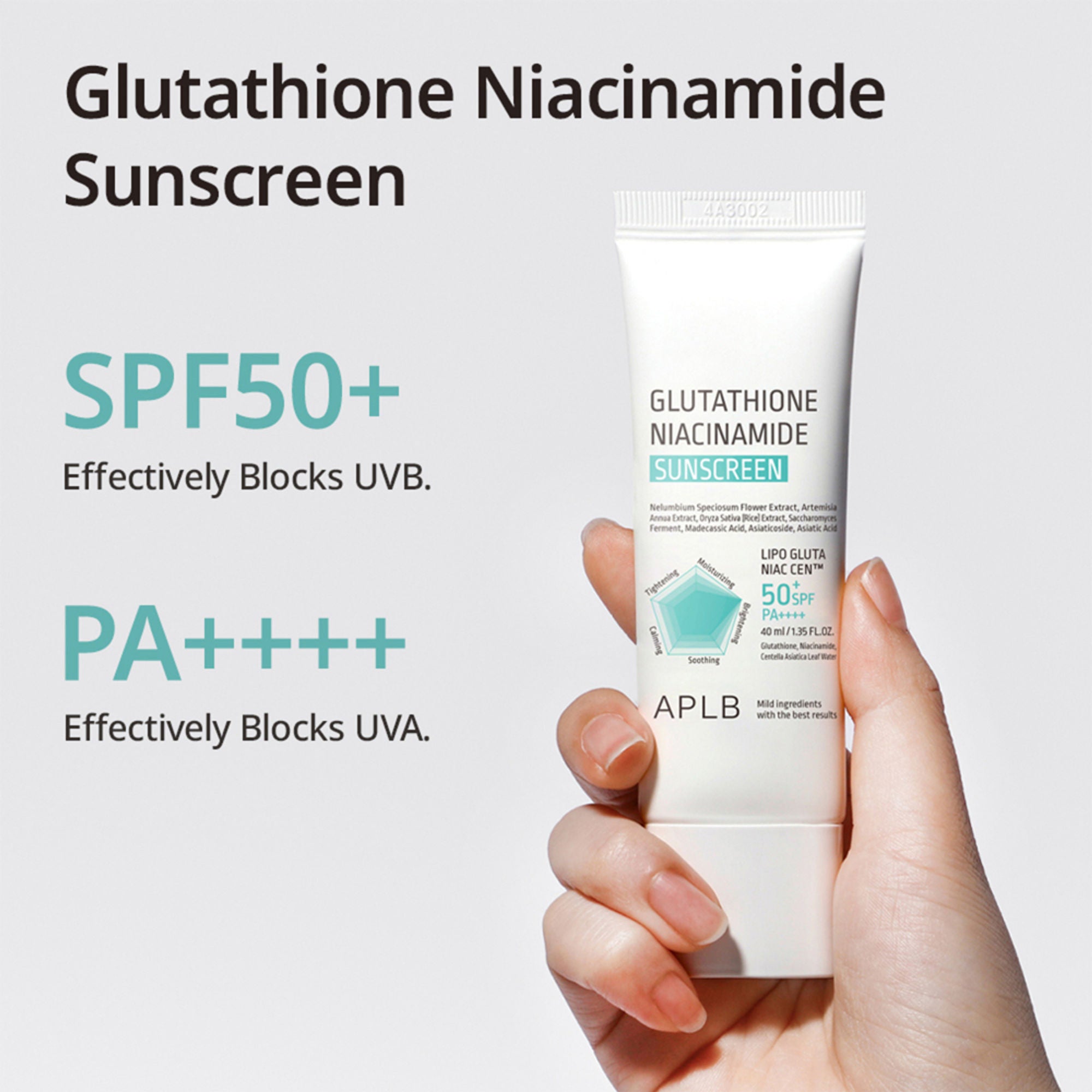 APLB Glutathione Niacinamide Sunscreen SPF 50+ PA++++ | Grocsy