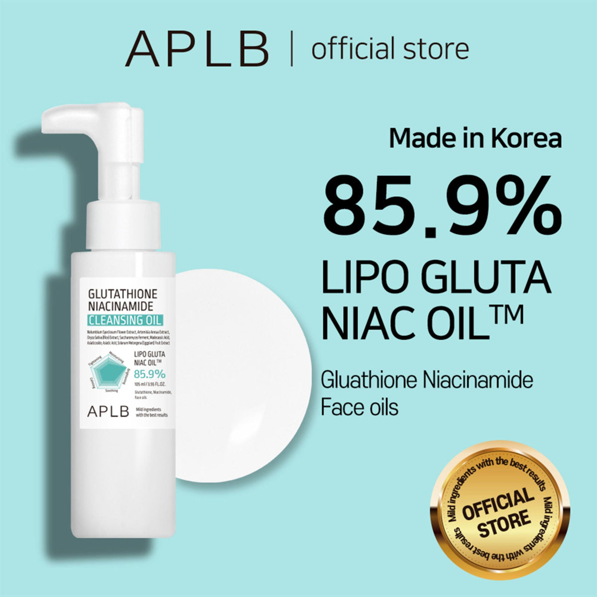 APLB Glutathione Niacinamide Cleansing Oil | Grocsy