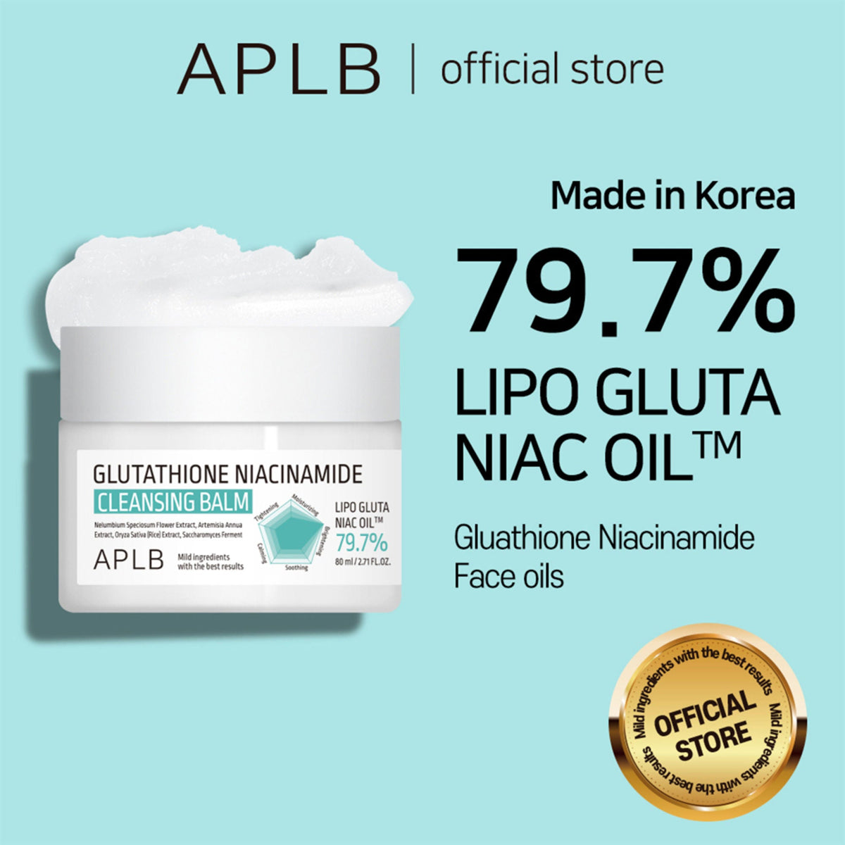 APLB Glutathione Niacinamide Cleansing Balm | Grocsy
