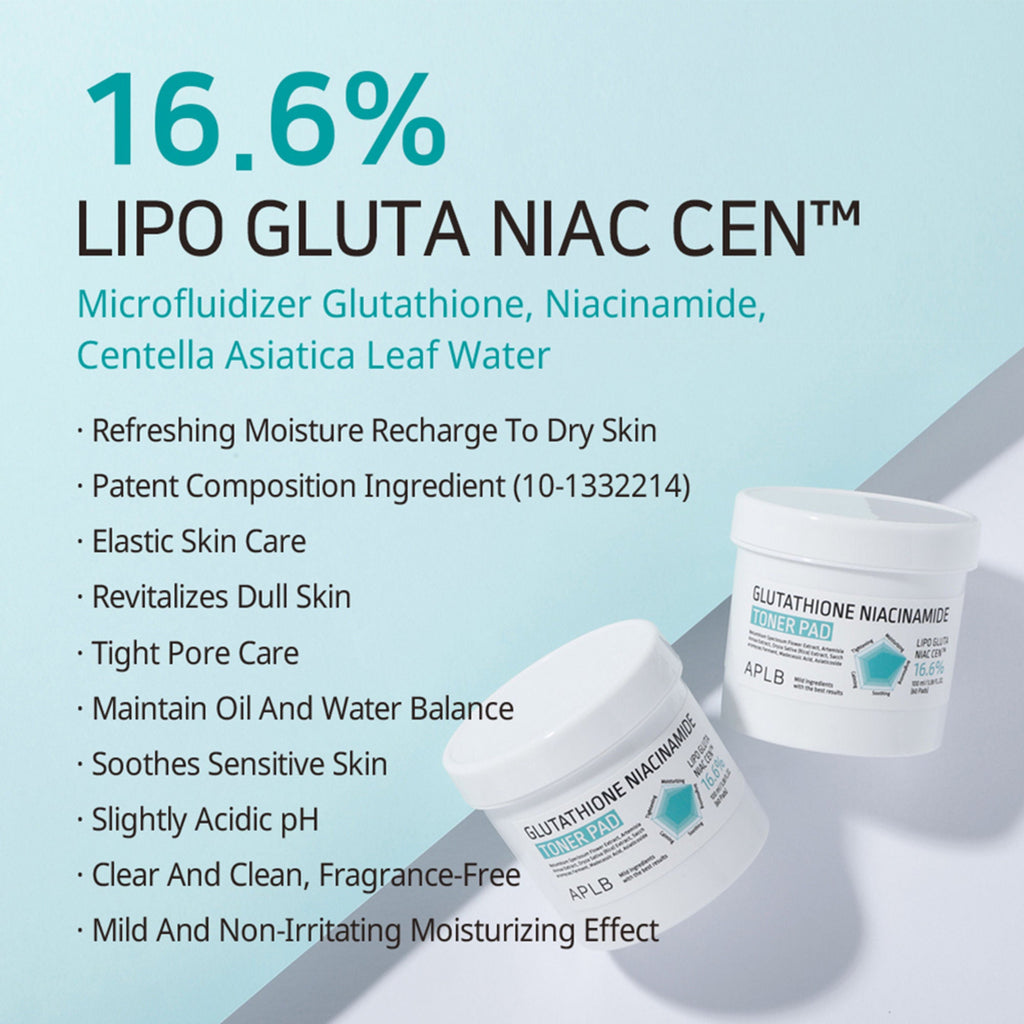 APLB Glutathione Niacinamide Toner Pad | Grocsy