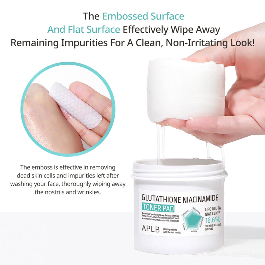 APLB Glutathione Niacinamide Toner Pad | Grocsy