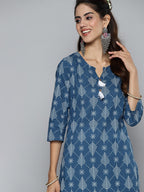 HERE&NOW Women Geometric Printed Kurta | Grocsy
