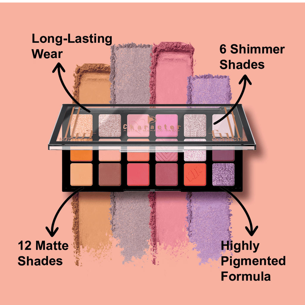 Character 18 Color Eyeshadow Palette - Smoky Elegance Cfc002 | Grocsy
