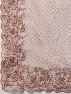 kasee Mauve Polka Dots Embroidered Saree | Grocsy