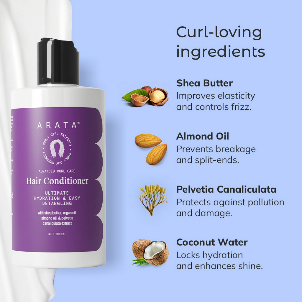 Arata Curl Care Conditioner With Shea Butter | Grocsy