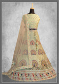 Mint Georgette Embroidery & Thread Work Bridal lahenga Choli with Dupatta - Nimaya Pavitra Rista | Grocsy