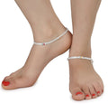 AanyaCentric Silver Plated Traditional Anklets Payal - Classic and Stylish for Women and Girls | Grocsy