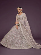 Tulsi Art Stunning Mauve Dori Work Soft Net Party Wear Lehenga Choli | Grocsy