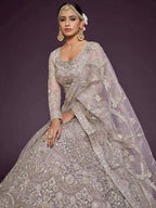 Tulsi Art Stunning Mauve Dori Work Soft Net Party Wear Lehenga Choli | Grocsy