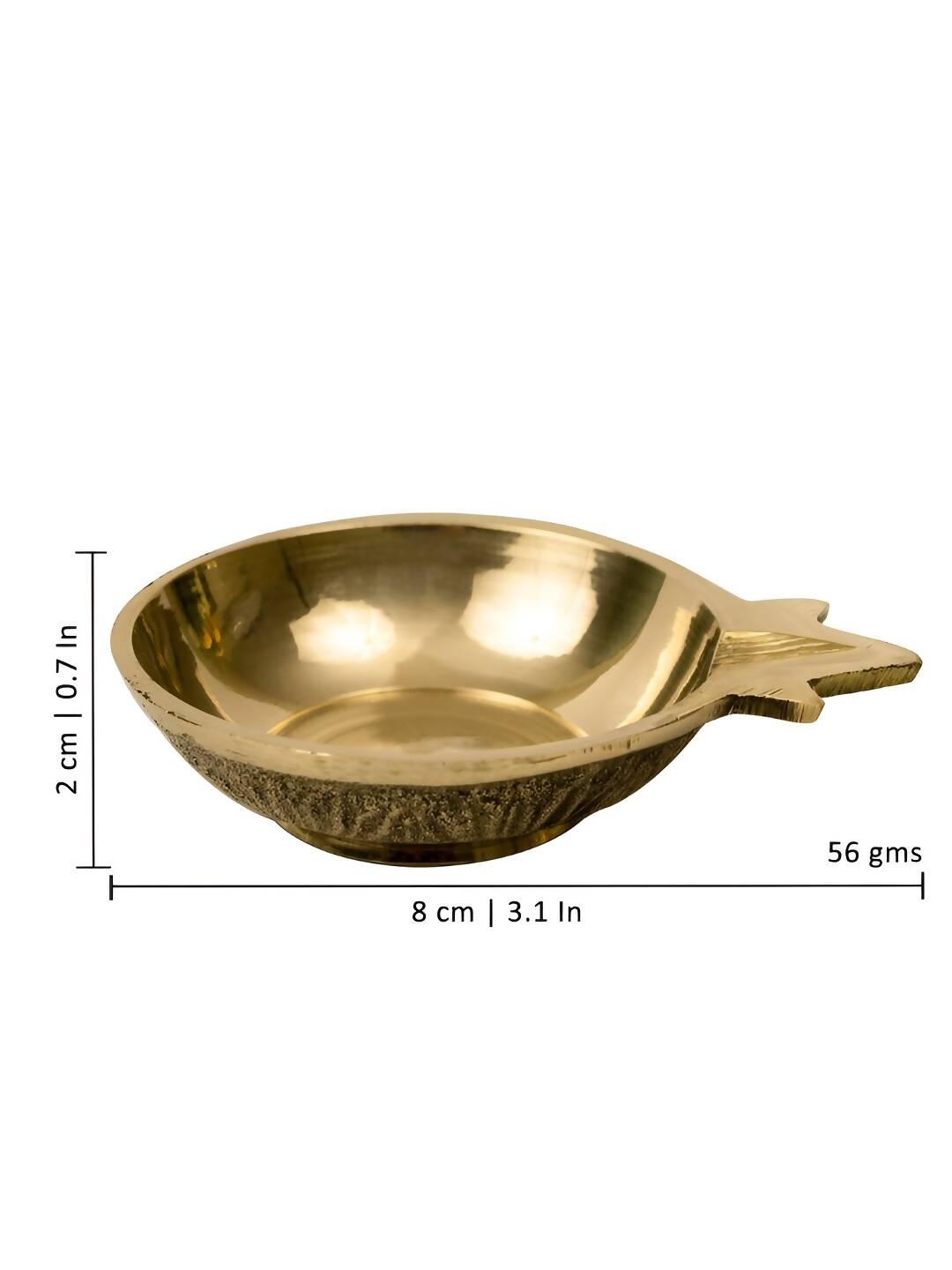 Spillbox Gold-Toned Brass Agal Vilakku Diya Round Pooja Essential | Grocsy