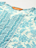 Indo Era Floral Printed Kurta with Trousers & Dupatta | Grocsy