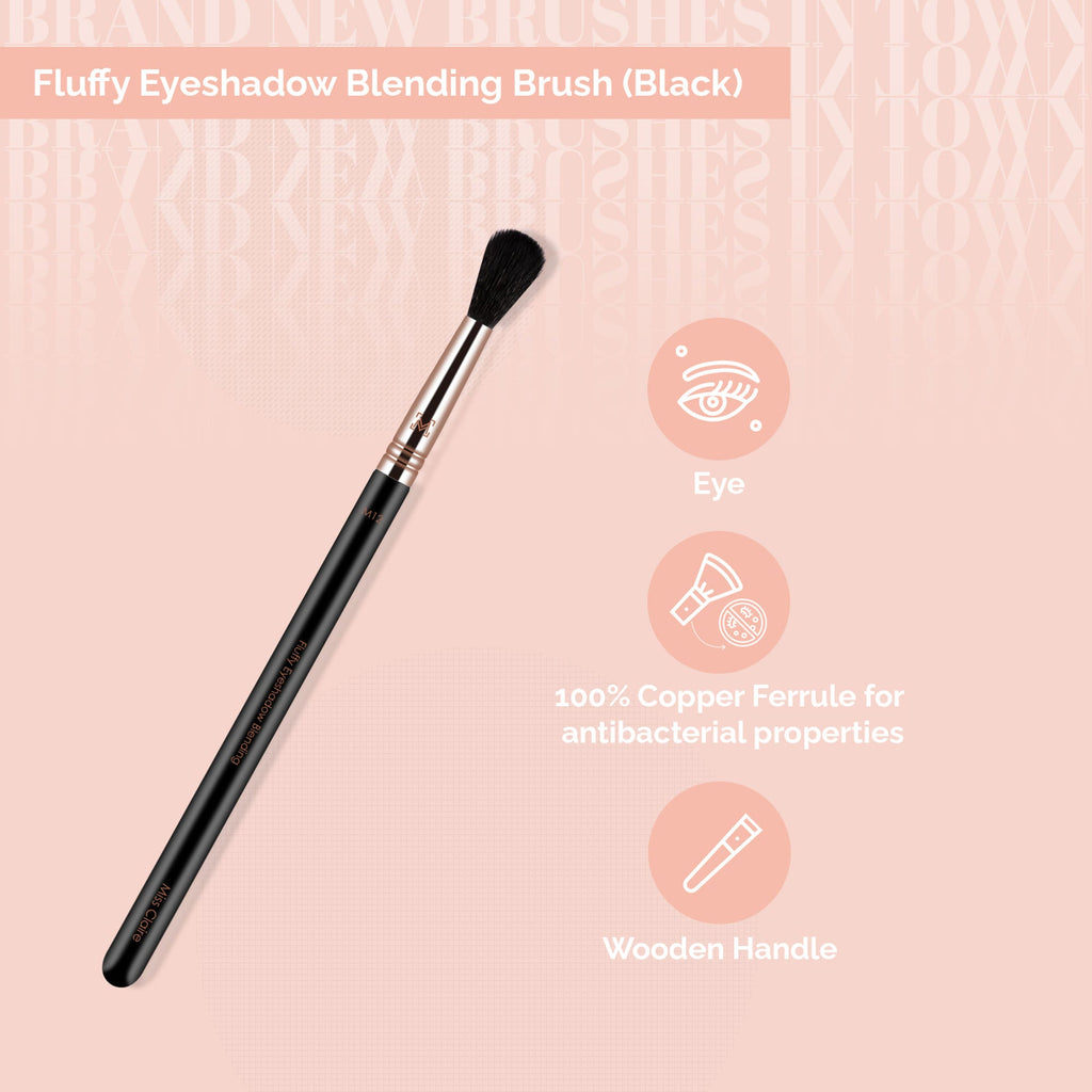 Miss Claire M12 - Fluffy Eyeshadow Blending Brush (Black) - Rose Gold | Grocsy
