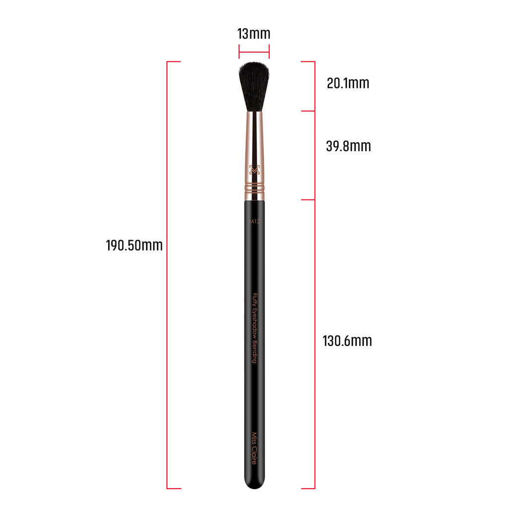 Miss Claire M12 - Fluffy Eyeshadow Blending Brush (Black) - Rose Gold | Grocsy