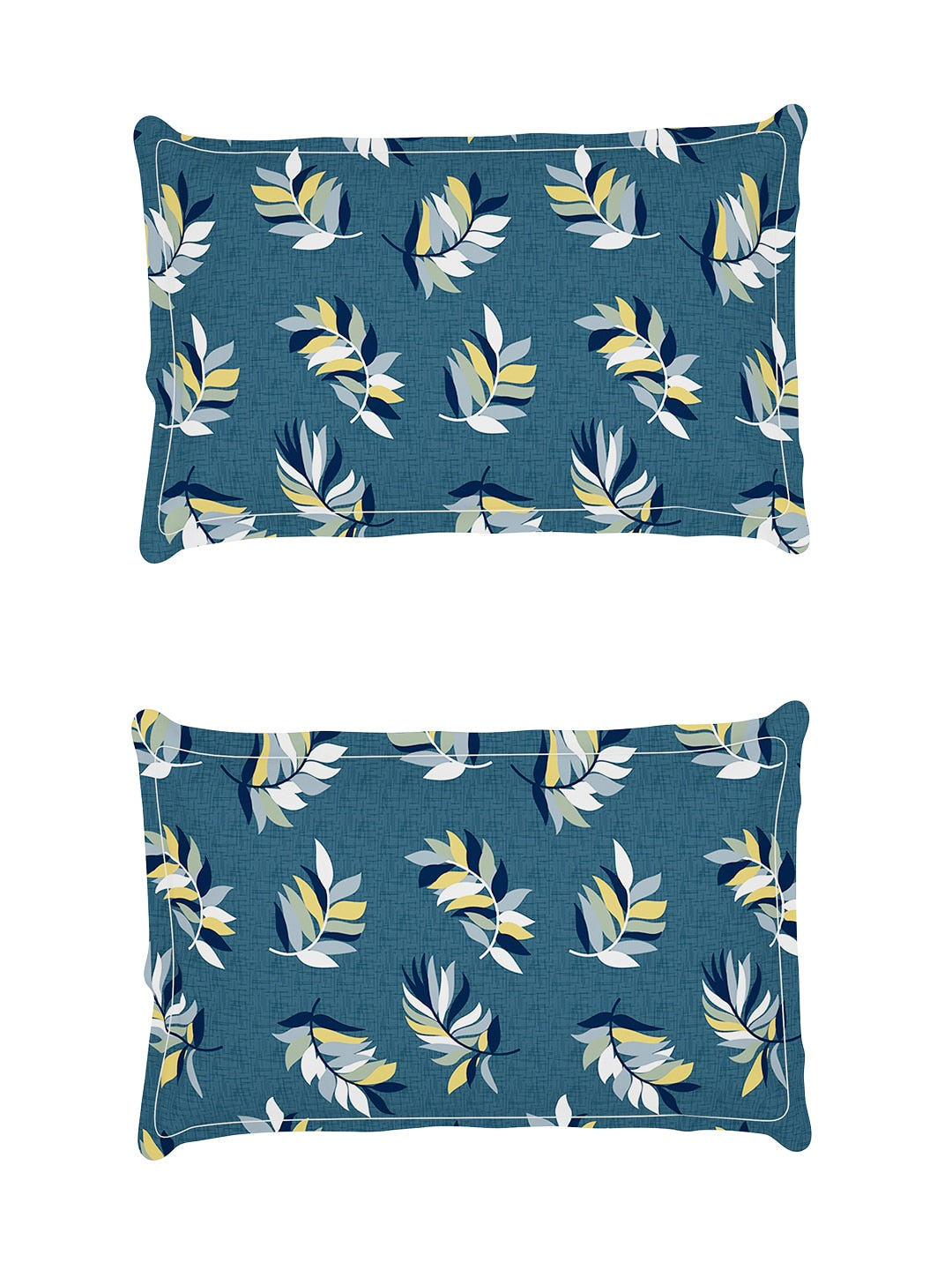 Story@home Arena Grey & Yellow Floral Printed 180 TC Queen Bedsheet & 2 Pillow Covers | Grocsy