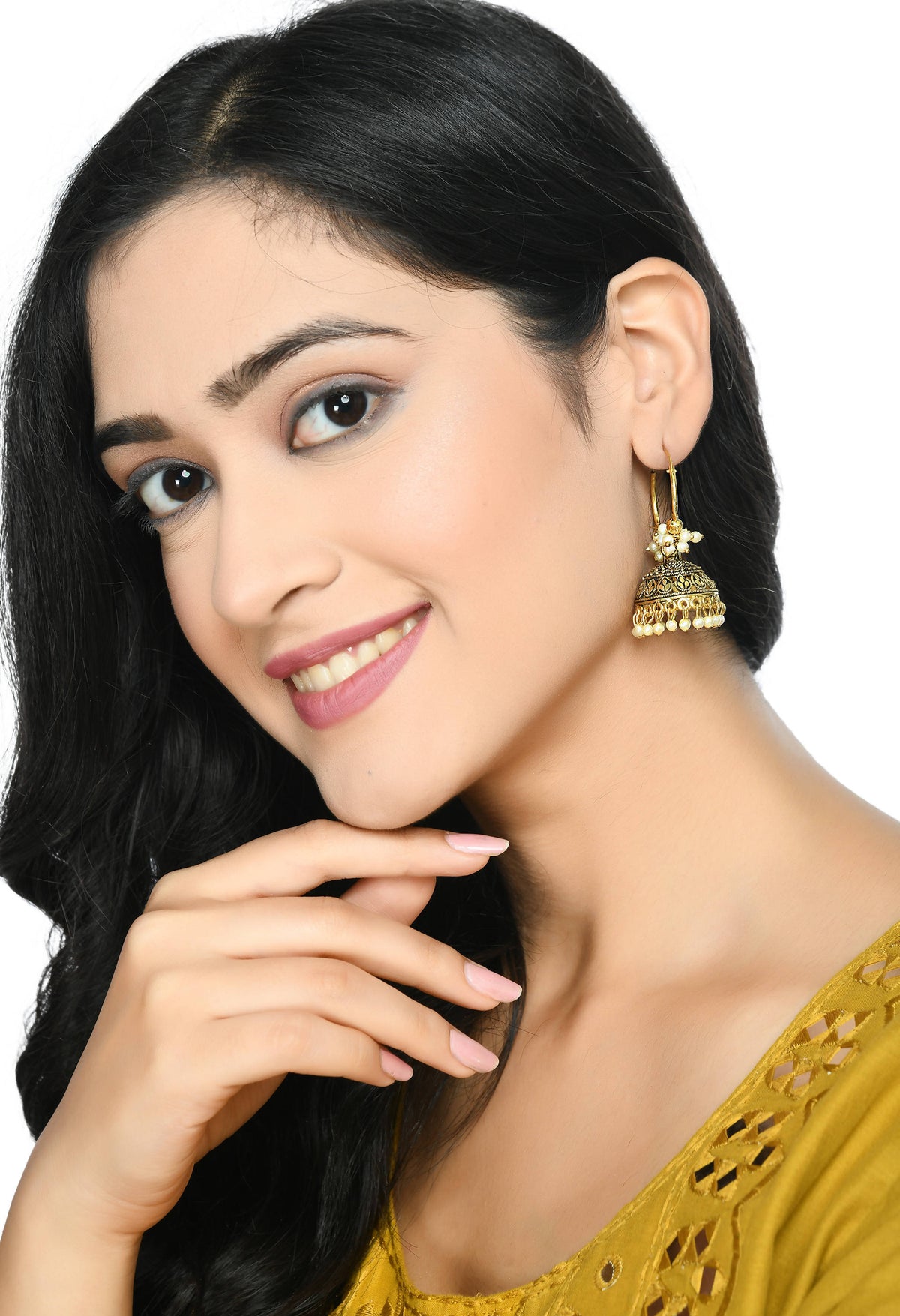 Mominos Fashion Johar Kamal Designer Golden Color Jhumkas | Grocsy