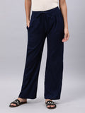 Souchii Navy Blue Liva Palazzos | Grocsy