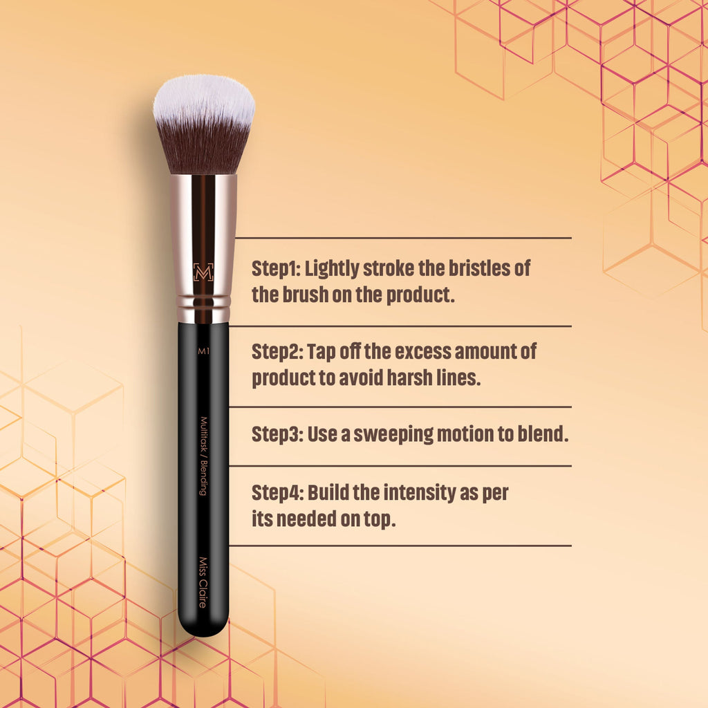 Miss Claire M1 - Multitask/Blending Brush - Rose Gold | Grocsy