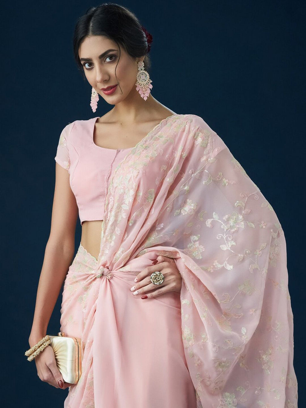 kasee Embellished Sequinned Saree | Grocsy