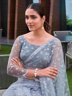 Tikhi Imli Embellished Net Saree | Grocsy