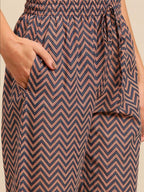 Sangria Women Ethnic Motifs Printed Gotta Patti Pure Cotton Kurta with Trousers | Grocsy