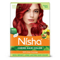 Nisha Creme Hair Color for Women - Flame Red | Grocsy