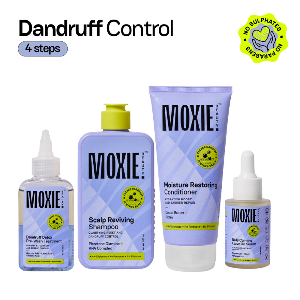 Moxie Beauty The Scalp Sos Routine (Pre-wash, Shampoo, Conditioner & Serum) | Grocsy