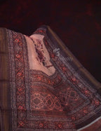 Light Peach Colour Printed Semi Chanderi Saree By Gayathri Reddy Designer Studio | Grocsy