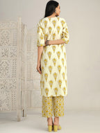 Sangria Ethnic Motifs Printed Gotta Patti Kurta With Trouser & Dupatta | Grocsy