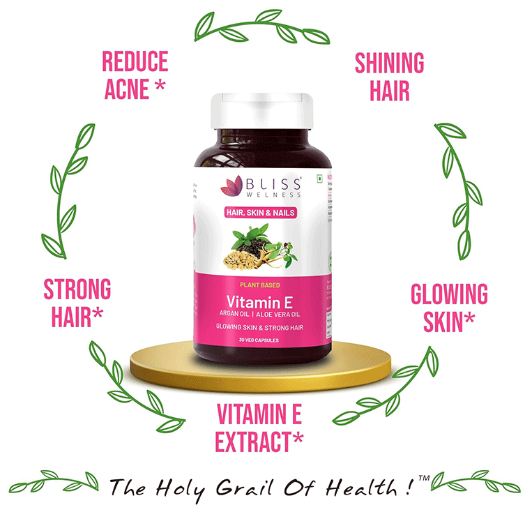 Bliss Welness Skin & Hair Care Vitamin E Capsule | Grocsy