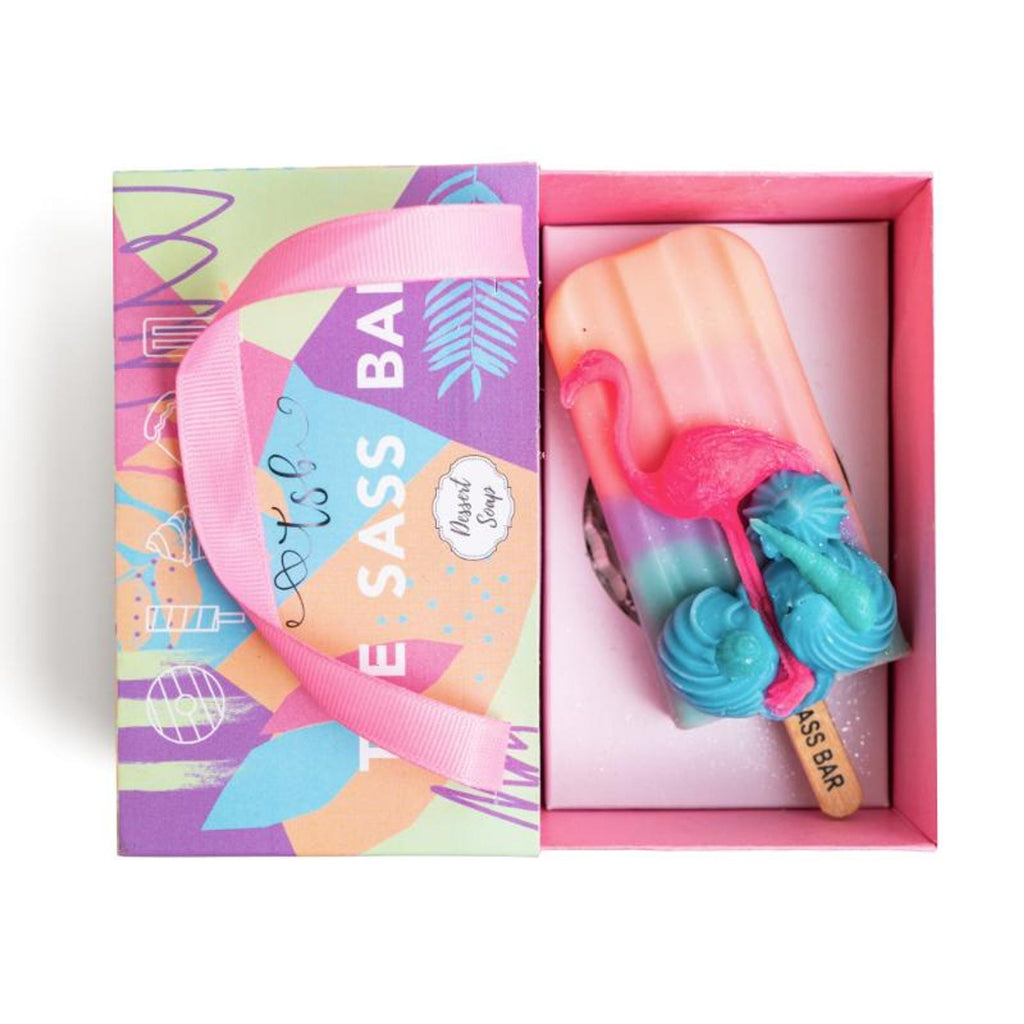 The Sass Bar Seascape Flamingo Popsicle Soap | Grocsy