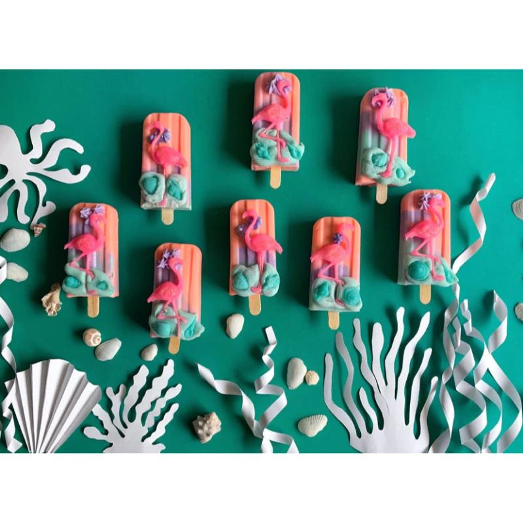 The Sass Bar Seascape Flamingo Popsicle Soap | Grocsy